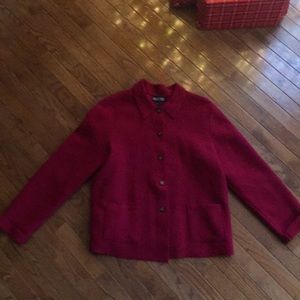 Lands End Women’s Buttoned Down Wool Sweater